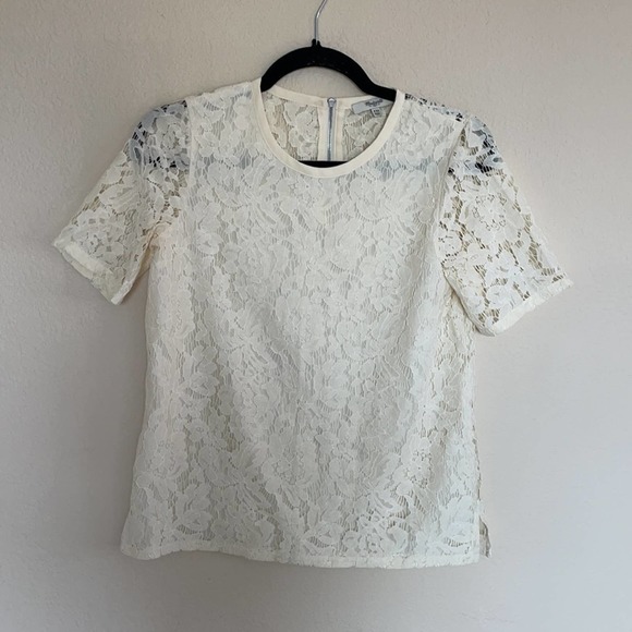 Madewell ivory lace refined tee XXS - Picture 2 of 5